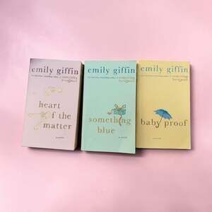 Emily Giffin Paperback Novels Set - Heart of the Matter, Something Blue, Baby Pr